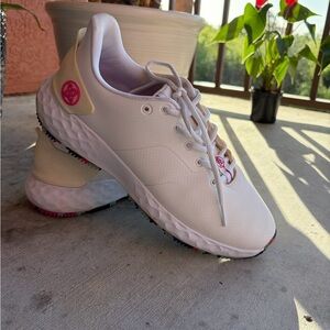 G/FORE White and Pink Women's Sneakers
